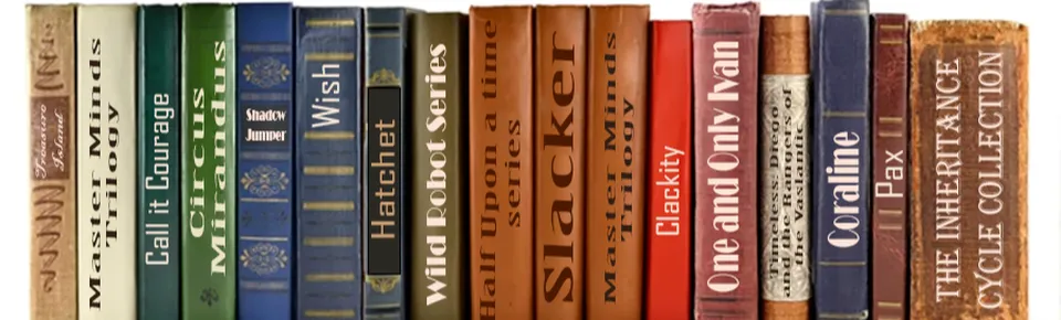 A shelf of books the club has read